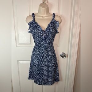 Blue floral lightweight summer dress size small